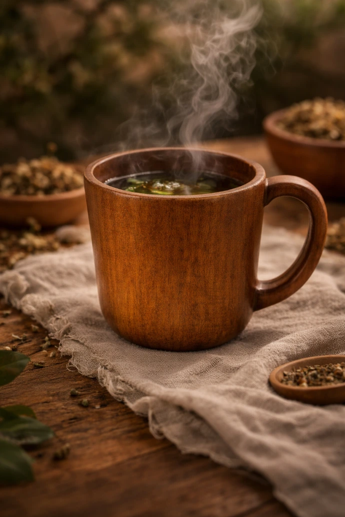taza madera infusiones